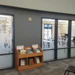 Frosted vinyl conference room interior signage