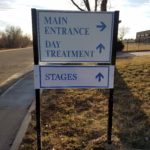 Metal exterior signage